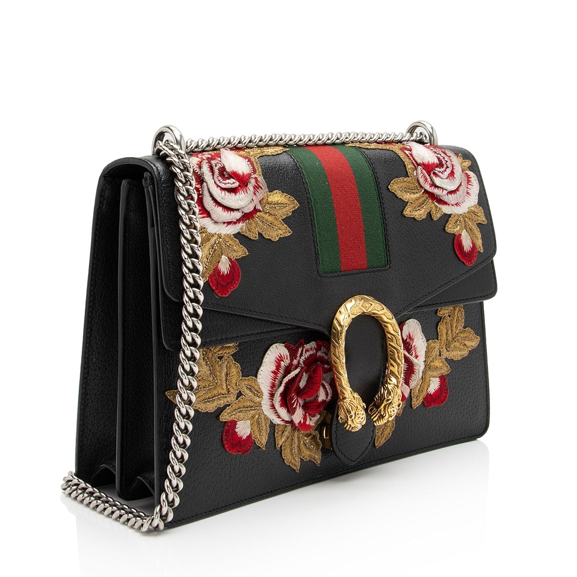 Gucci Leather Canvas Shoulder Bag