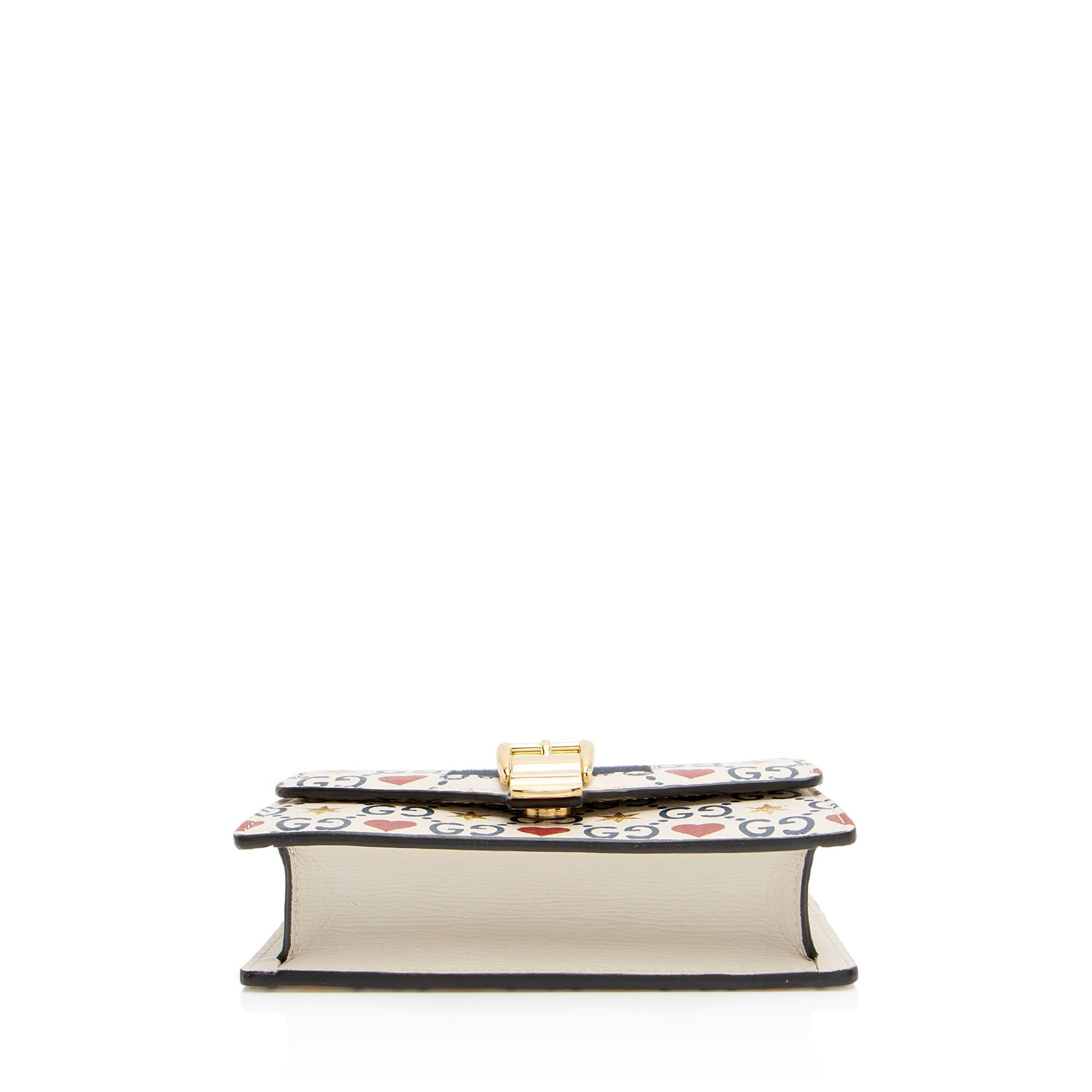 Gucci Leather GG Heart Stars Sylvie Super Mini Shoulder Bag