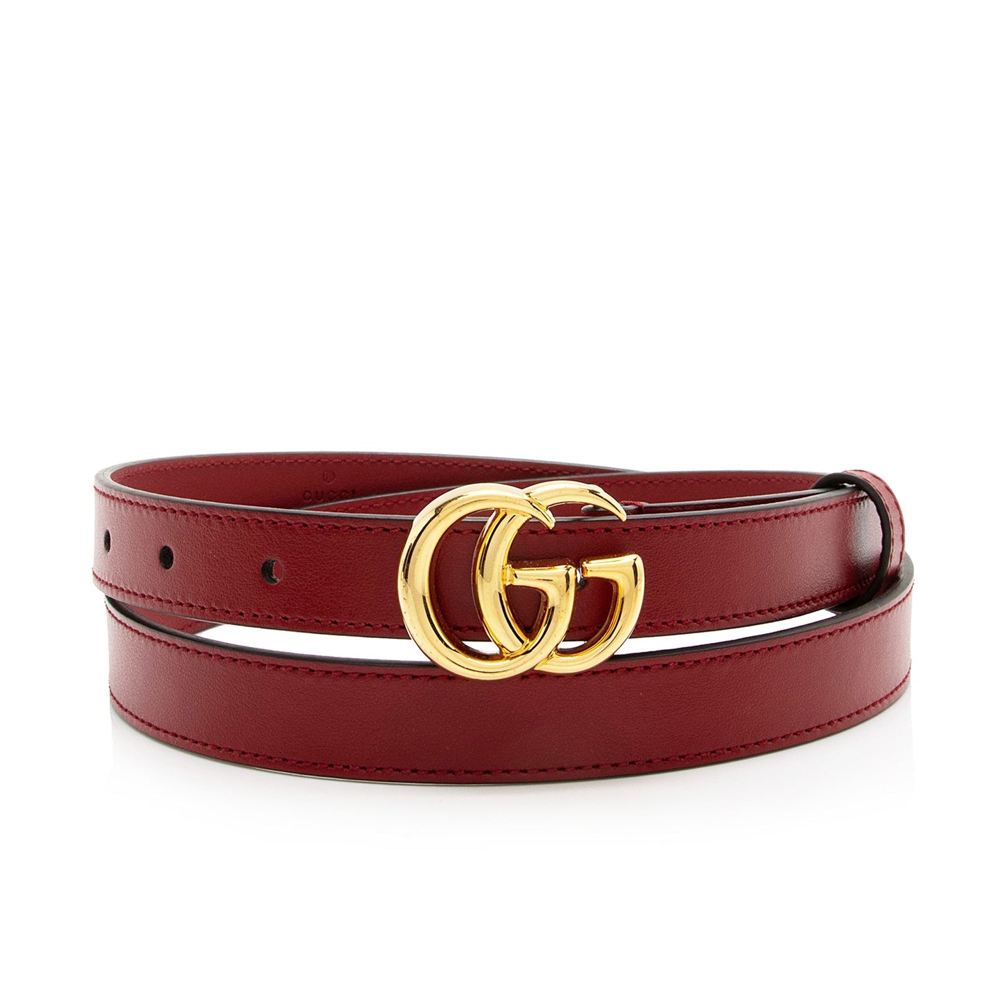 Gucci Leather GG Marmont Slim Belt - Size 36 / 92 (SHF-Hg3jrl)