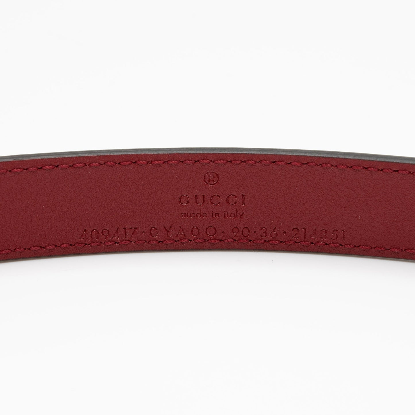 Gucci Leather GG Marmont Slim Belt - Size 36 / 92 (SHF-Hg3jrl)
