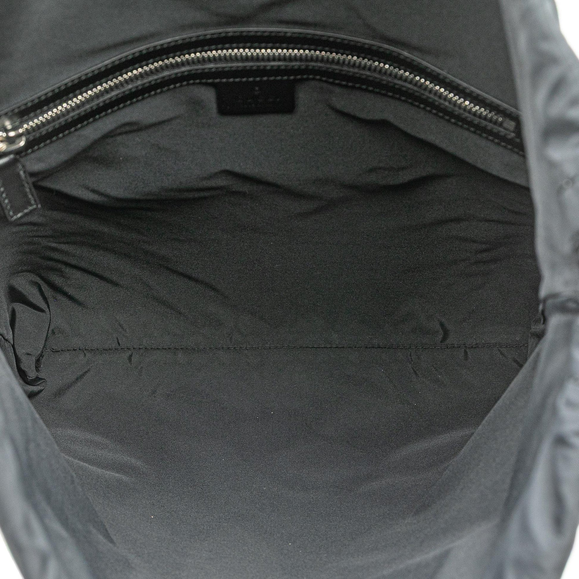 Gucci Leather Gucci Ghost Drawstring Backpack