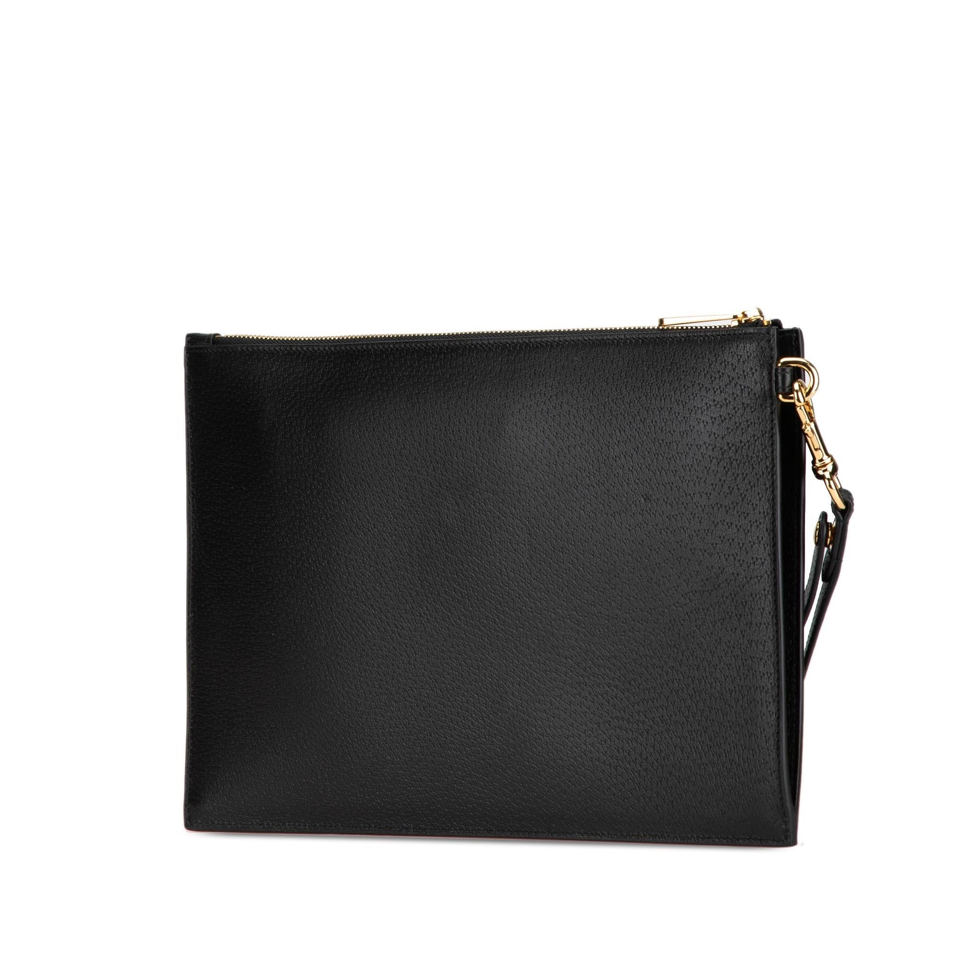 Gucci Leather Horsebit 1955 Zip Clutch