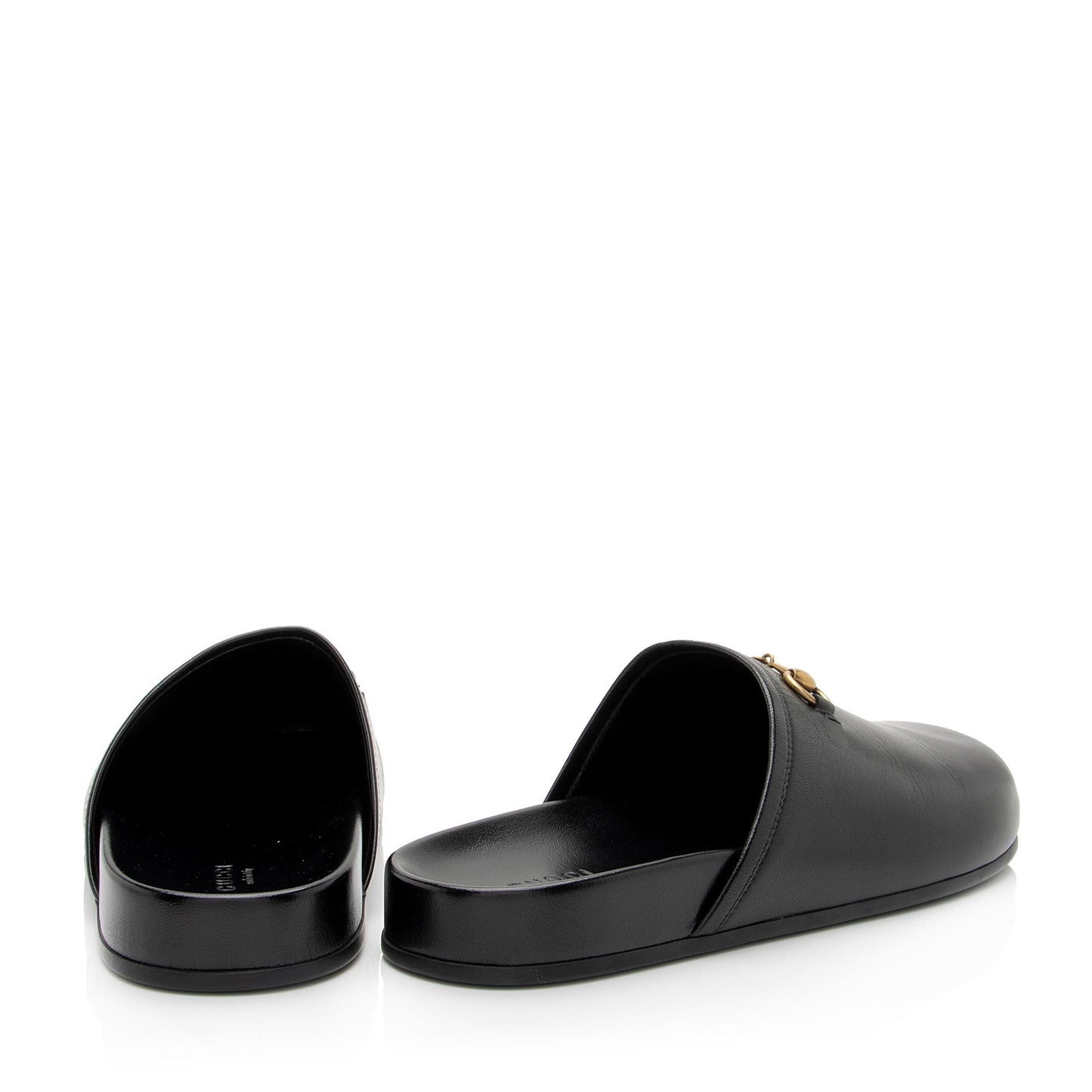 Gucci Leather Horsebit River Slippers - Size 9 / 39 (SHF-G1gkwt)