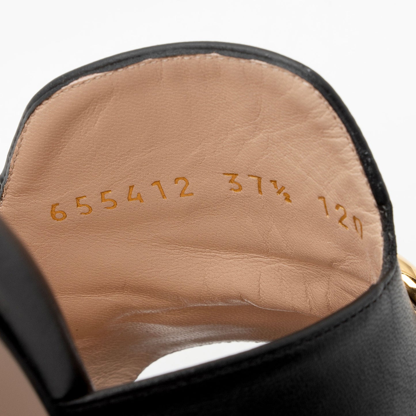 Gucci Leather Horsebit Slide Sandals - Size 7.5 / 37.5
