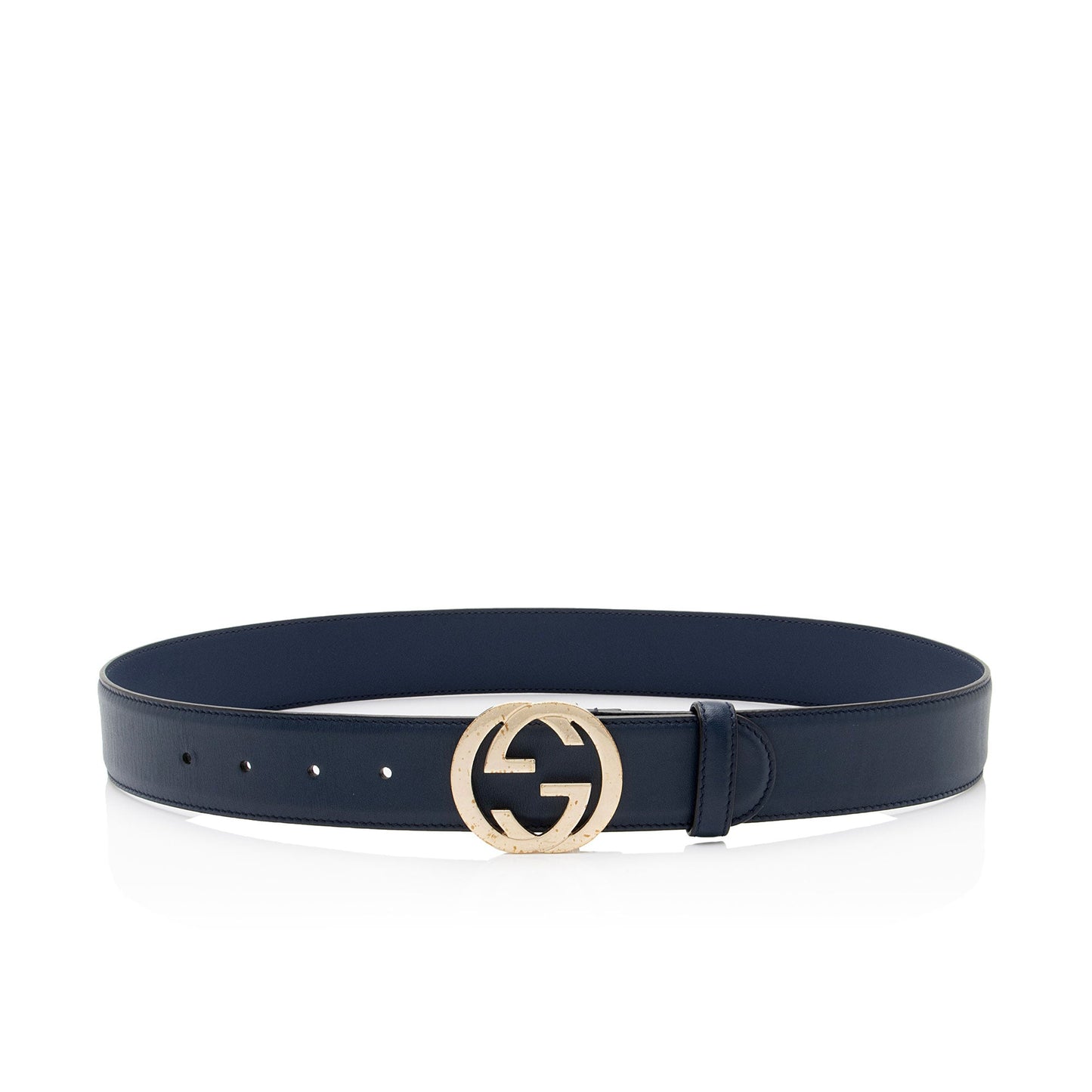 Gucci Leather Interlocking G Belt - Size 32 / 80 (SHF-TrDMkX)