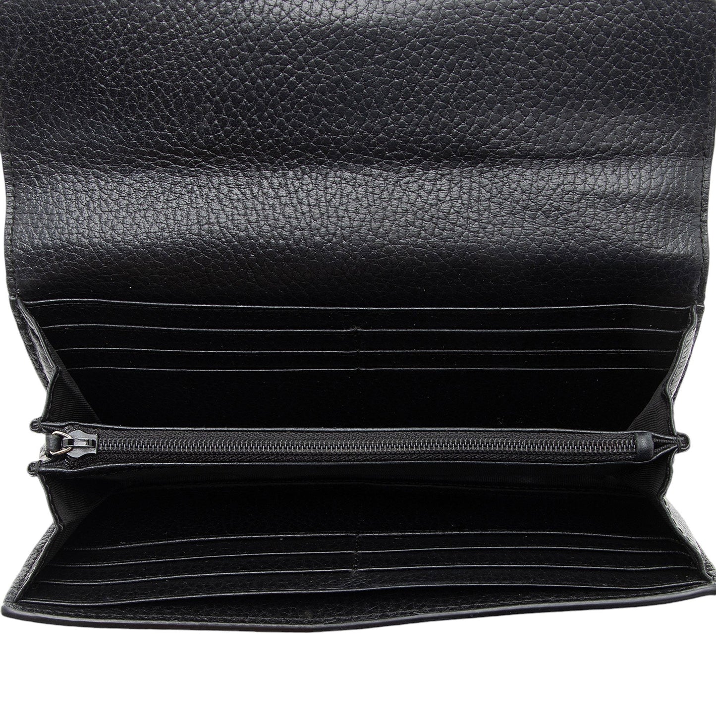 Gucci Leather Interlocking G Continental Wallet