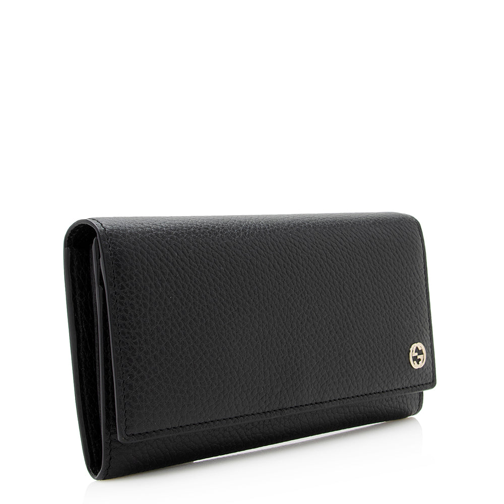 Gucci Leather Interlocking GG Long Wallet (SHF-20715)