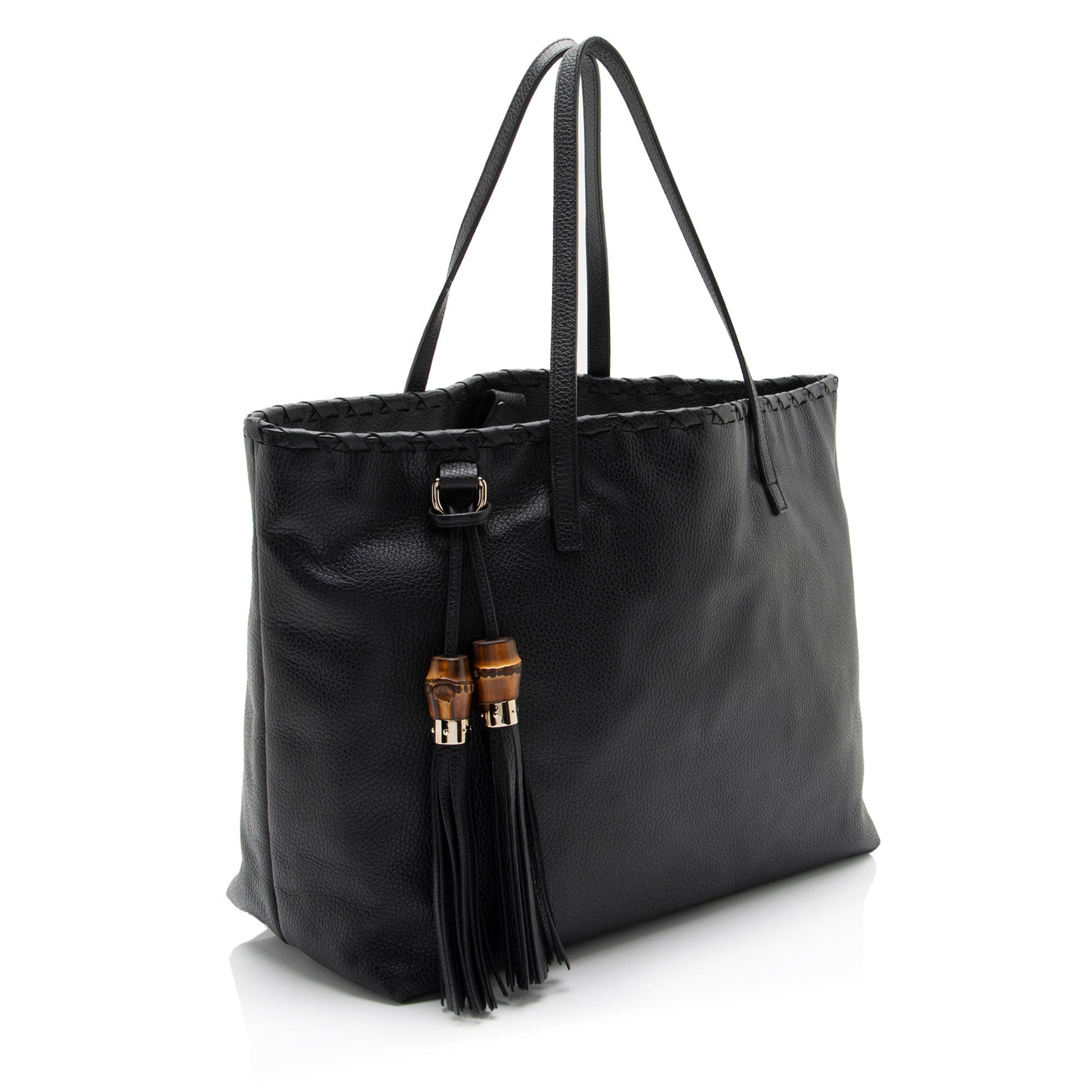 Gucci Leather Large Tassel Tote (SHF-Z7HCLB)
