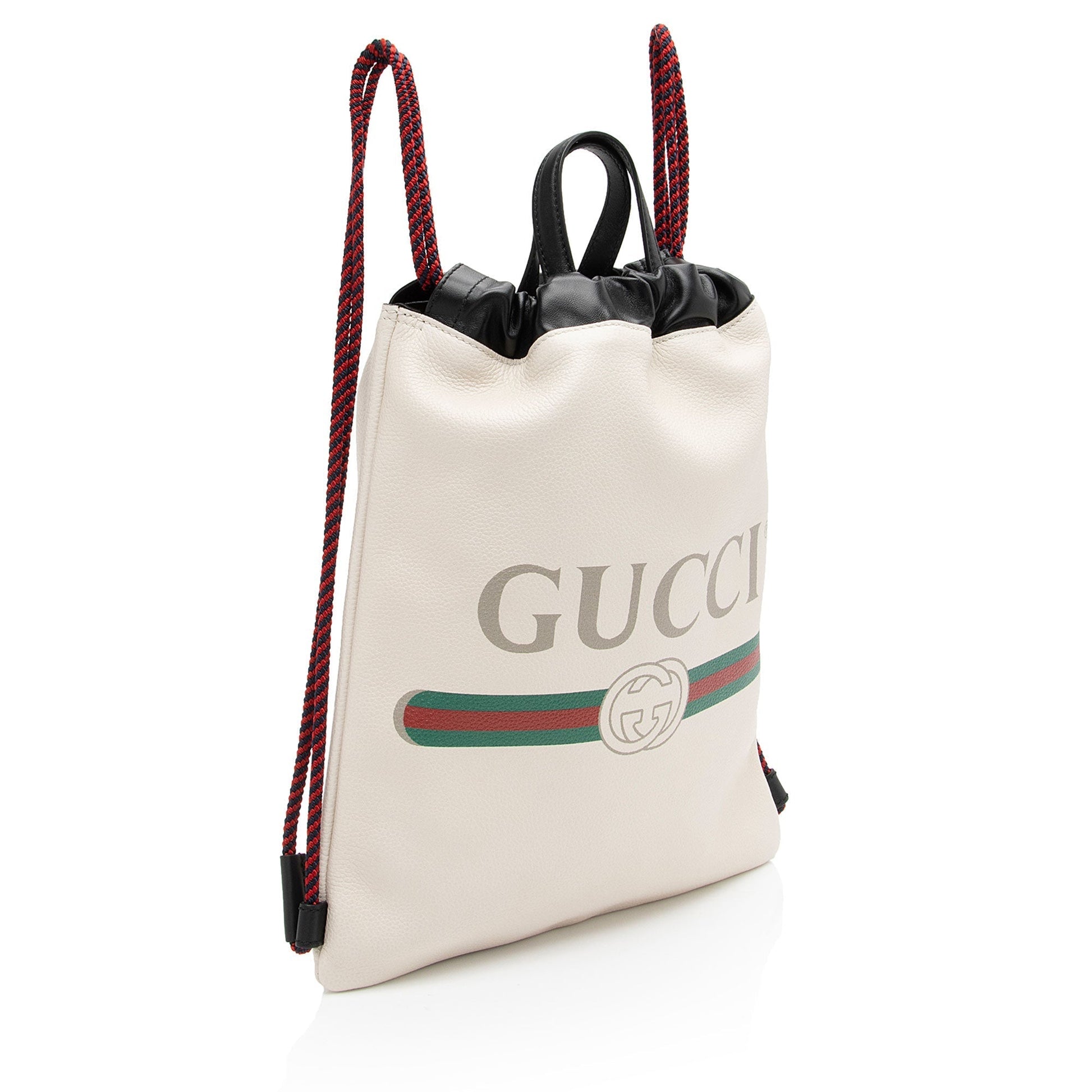 Gucci Nylon Pochette Leather Shoulder Bag
