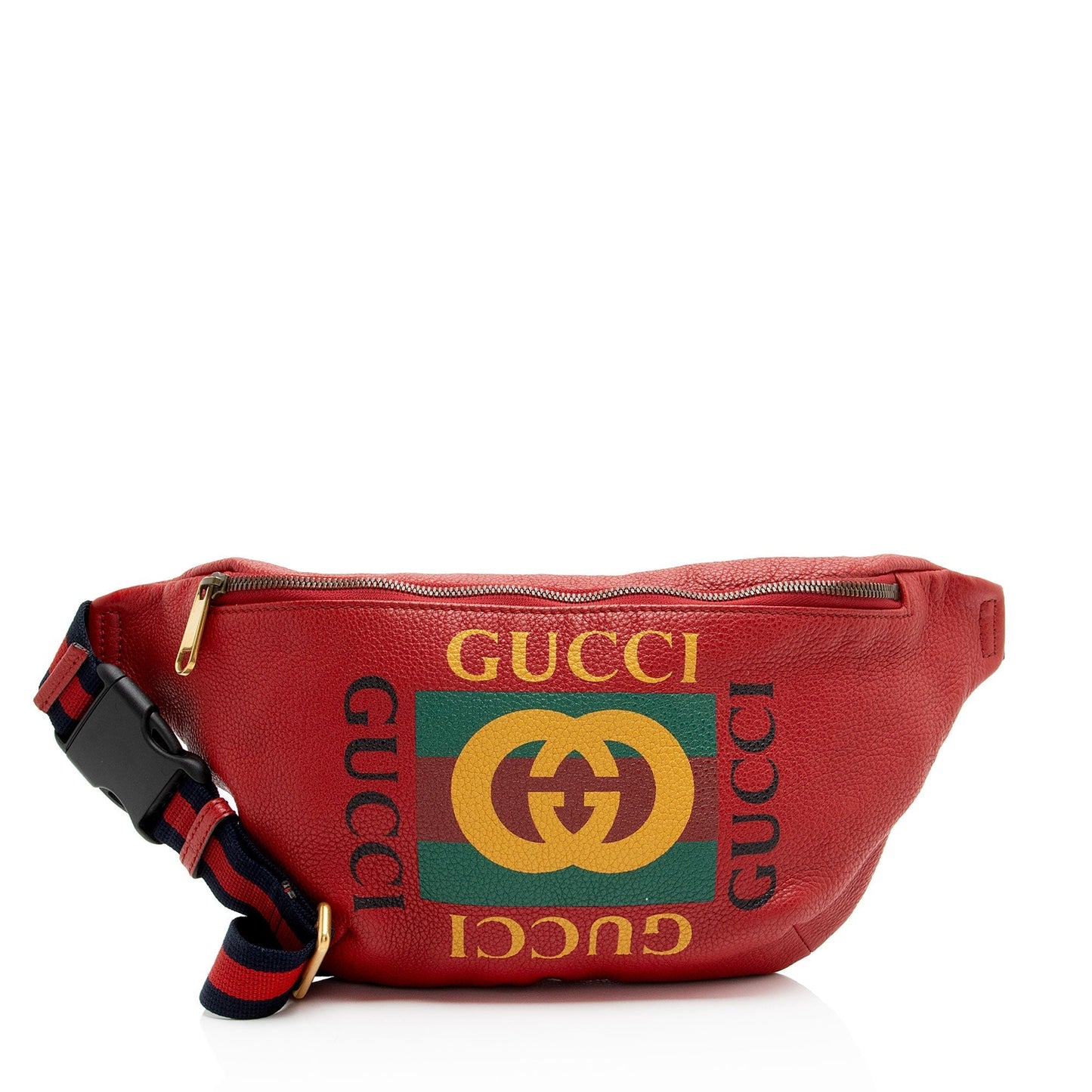 Gucci Nylon Leather Canvas Shoulder Bag