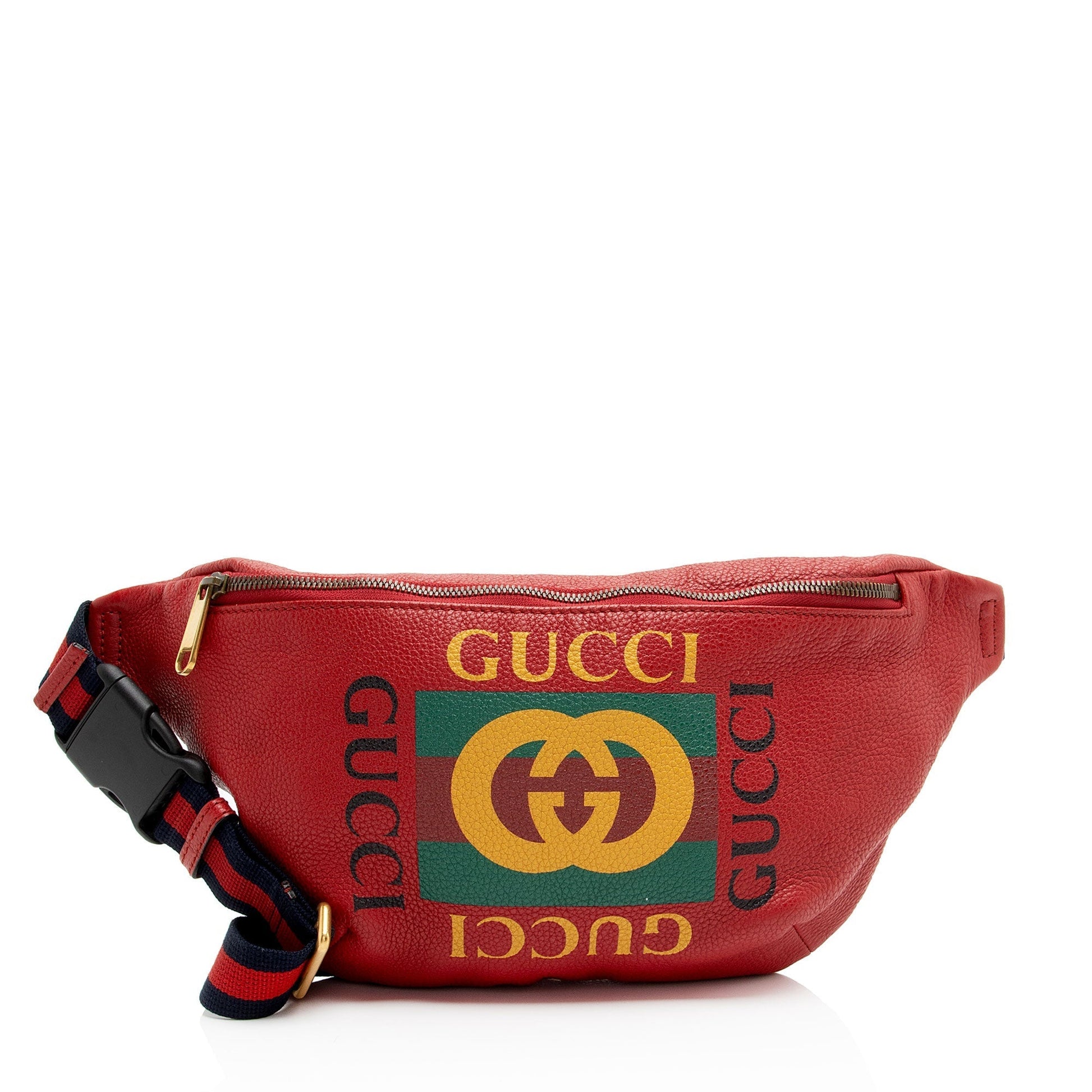 Gucci Nylon Leather Canvas Shoulder Bag