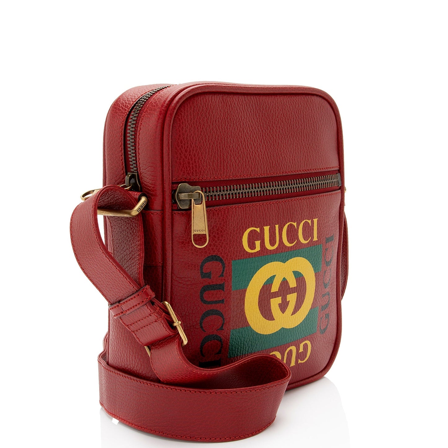 Gucci Leather Canvas Shoulder Bag