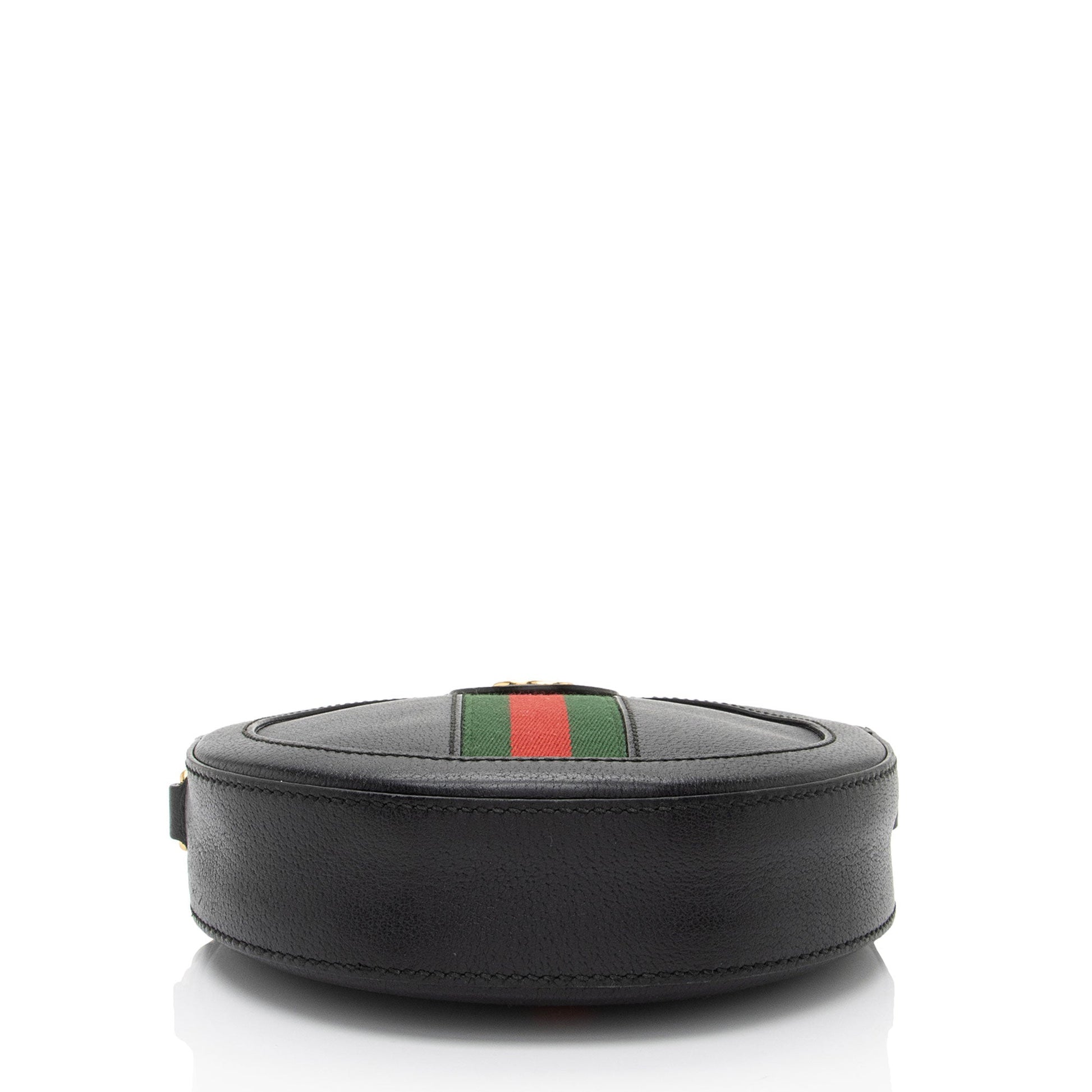Gucci Leather Ophidia Round Mini Shoulder Bag (SHF-xLECaW)