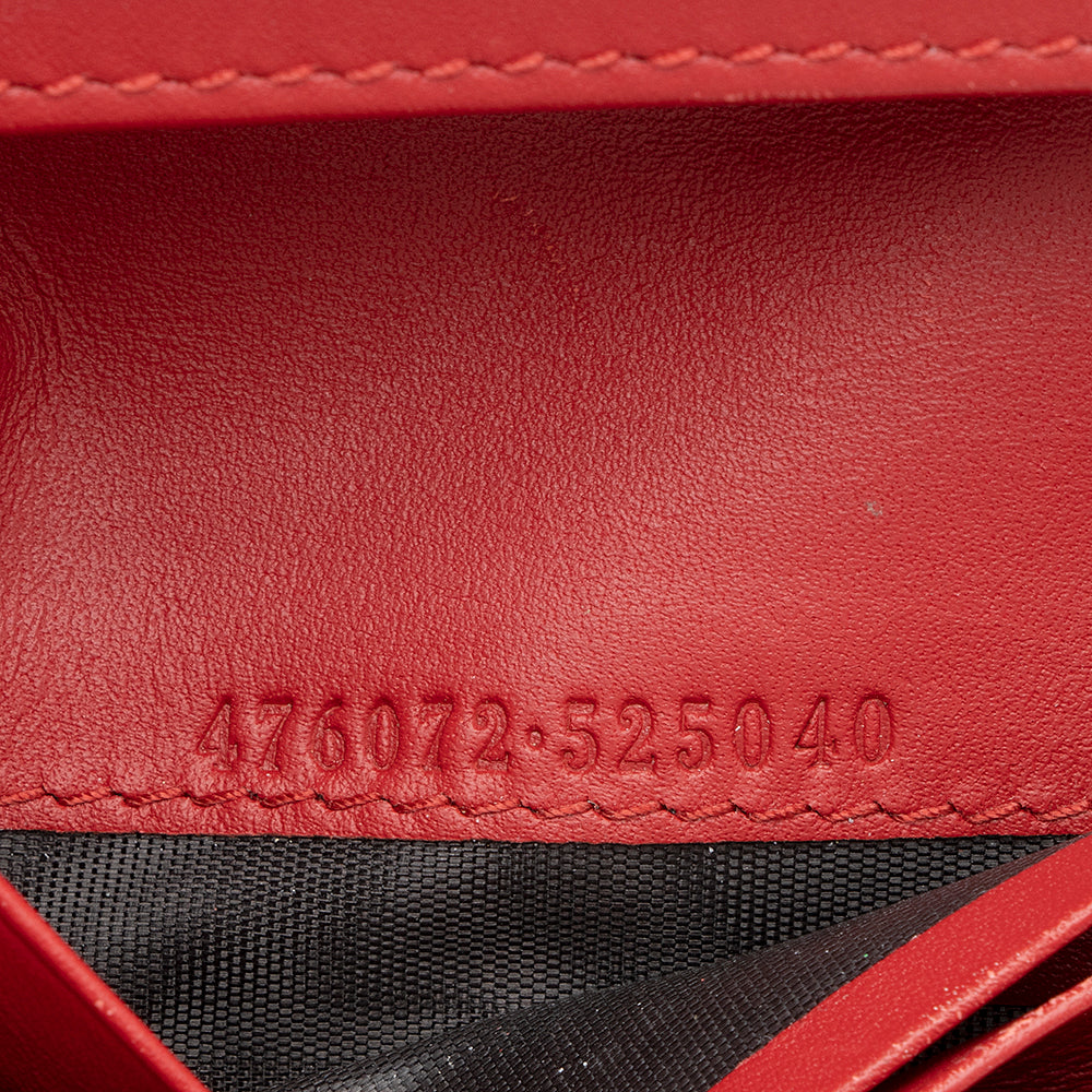 Gucci Leather Queen Margaret Card Case (SHF-19661)