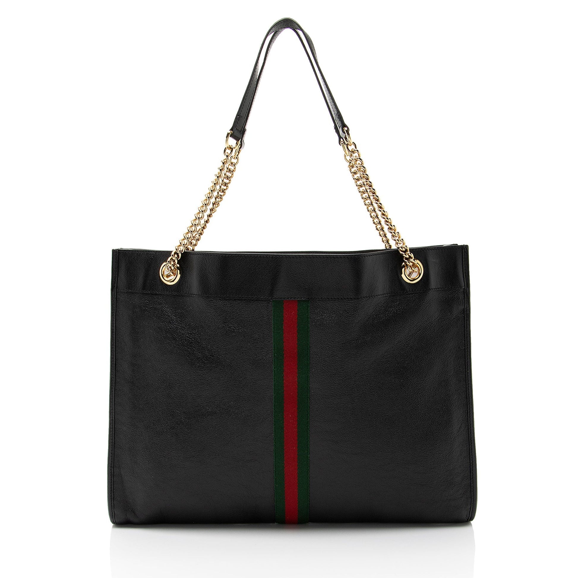 Gucci Nylon Pochette Leather Tote