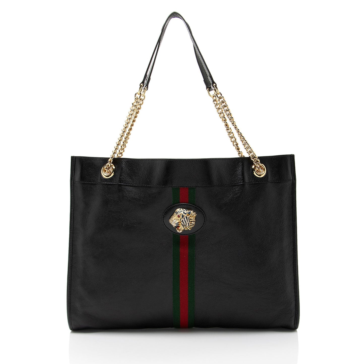 Gucci Nylon Pochette Leather Tote