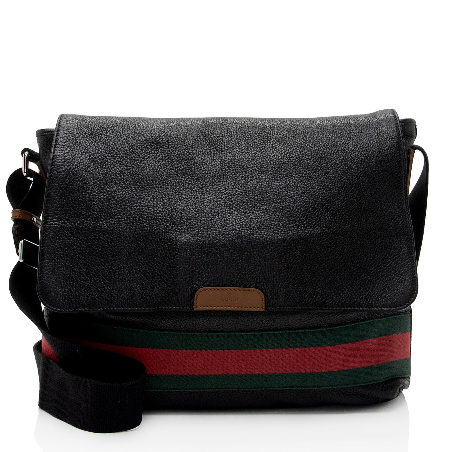 Gucci Nylon Leather Canvas Shoulder Bag