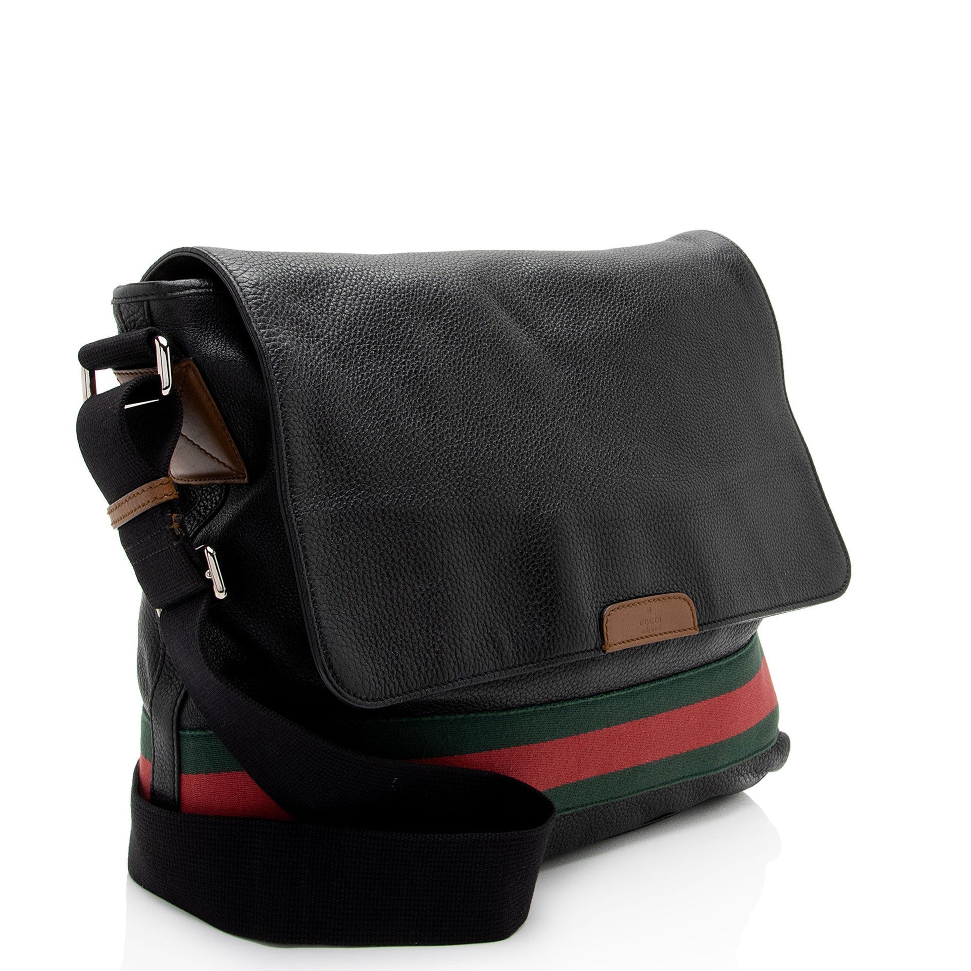 Gucci Nylon Leather Canvas Shoulder Bag