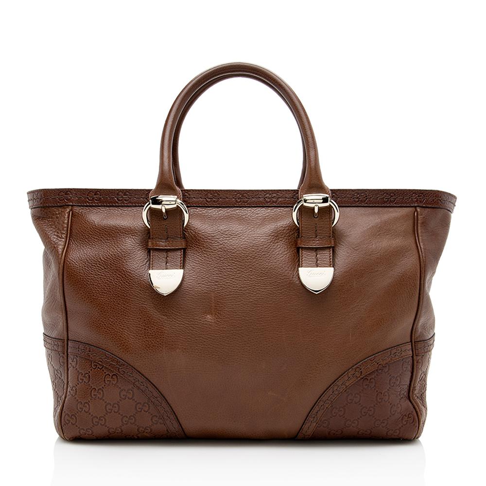 Gucci Leather Monogram Tote Style 12