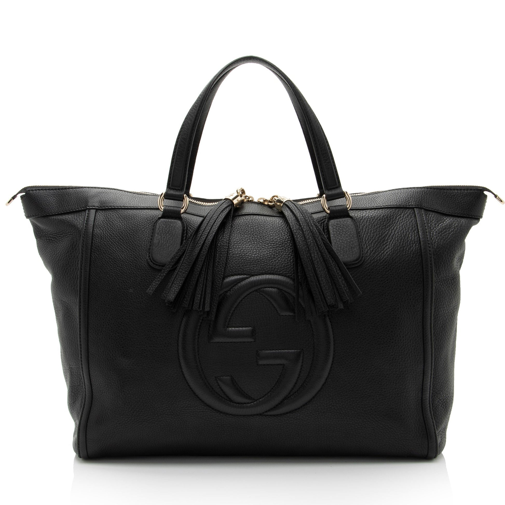 Gucci Leather Canvas Tote