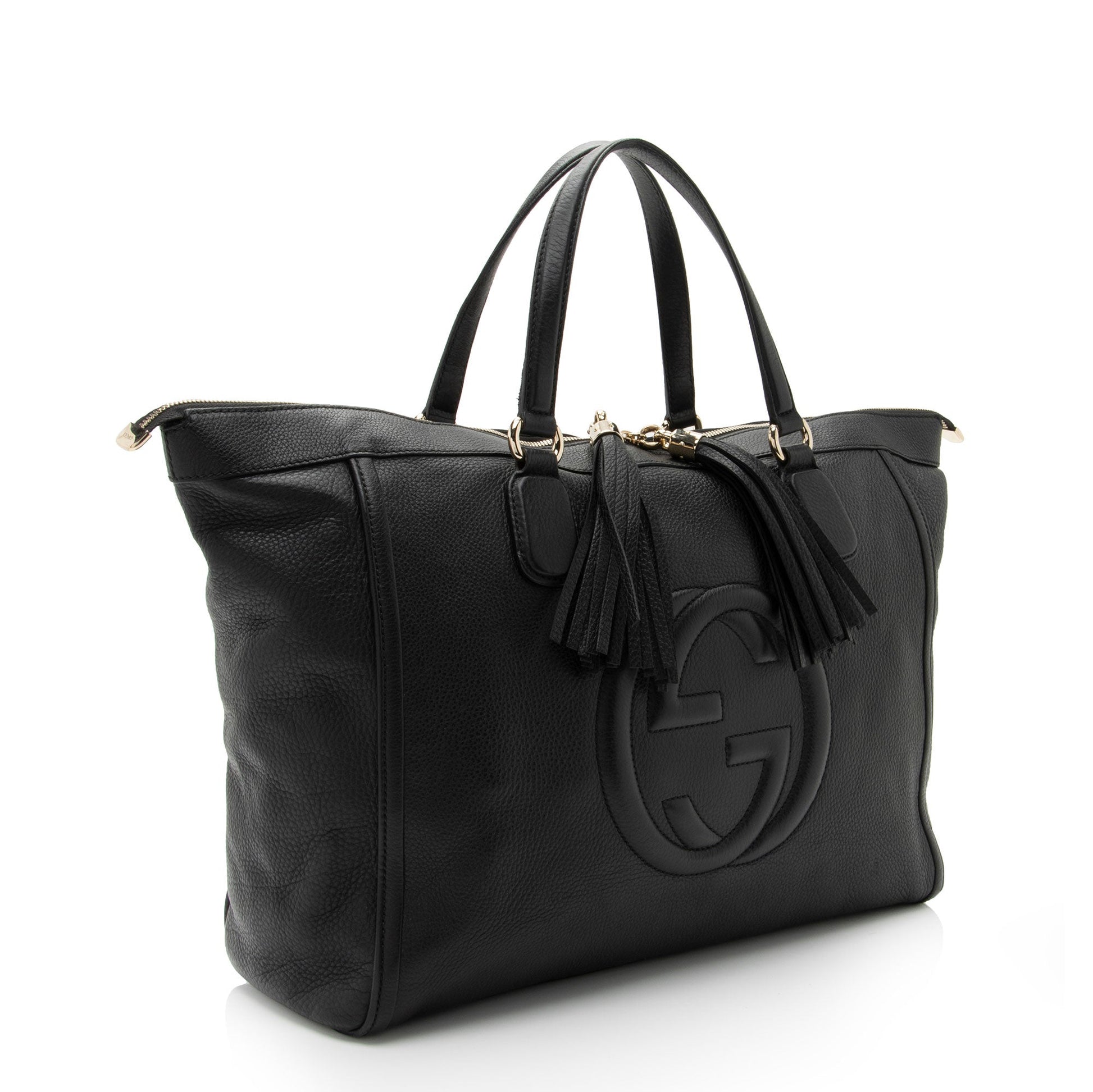 Gucci Leather Canvas Tote