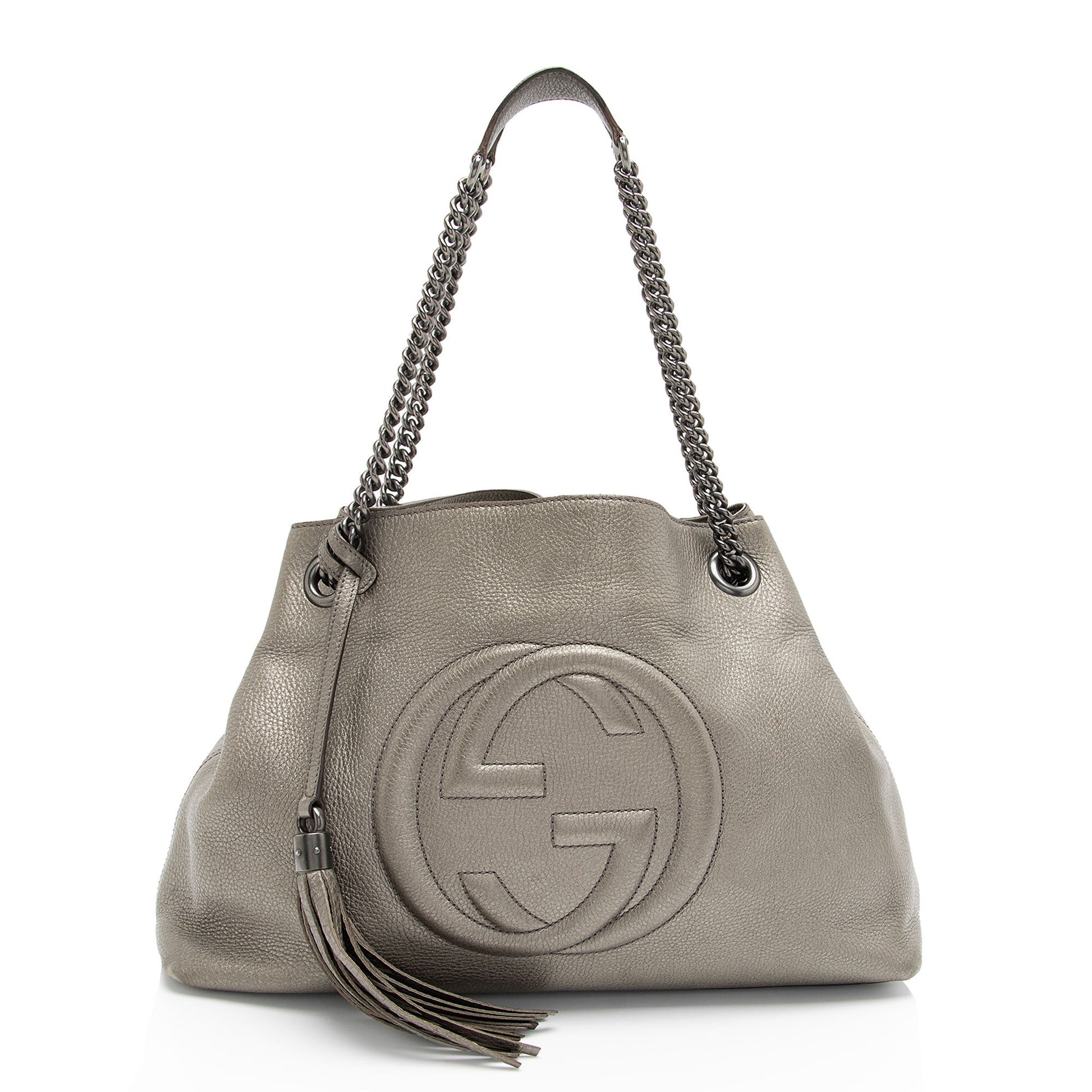 Gucci Leather Canvas Shoulder Bag