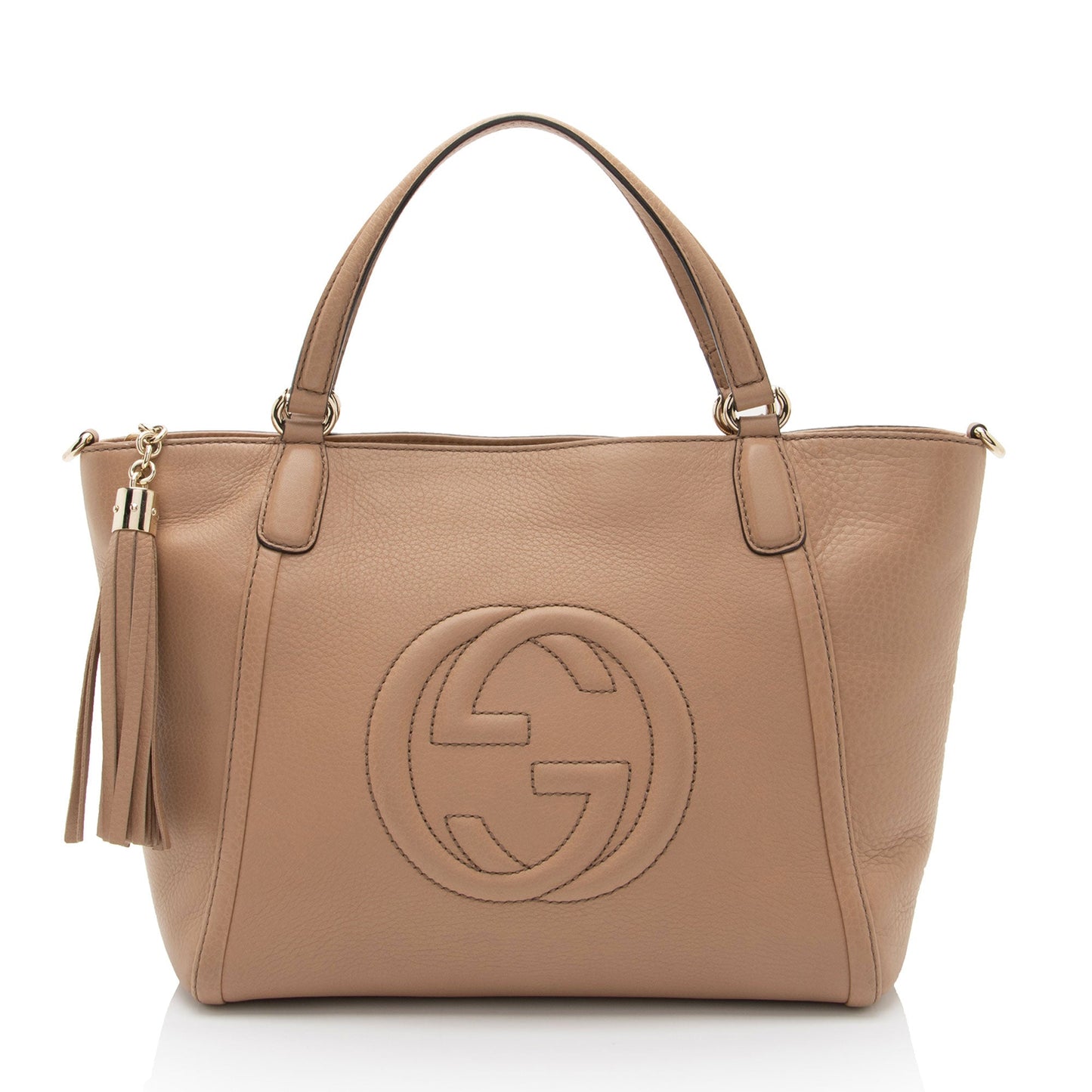 Gucci Leather Canvas Tote