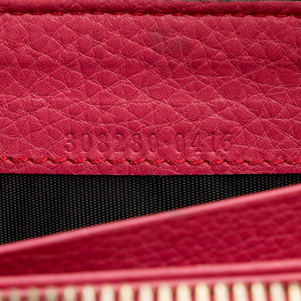 Gucci Leather Soho Zip Around Wallet (SHF-21318)