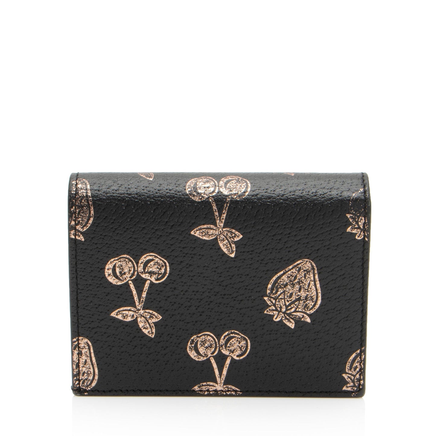 Gucci Leather Strawberry Cherry GG Marmont Card Holder (SHF-y2lHXZ)
