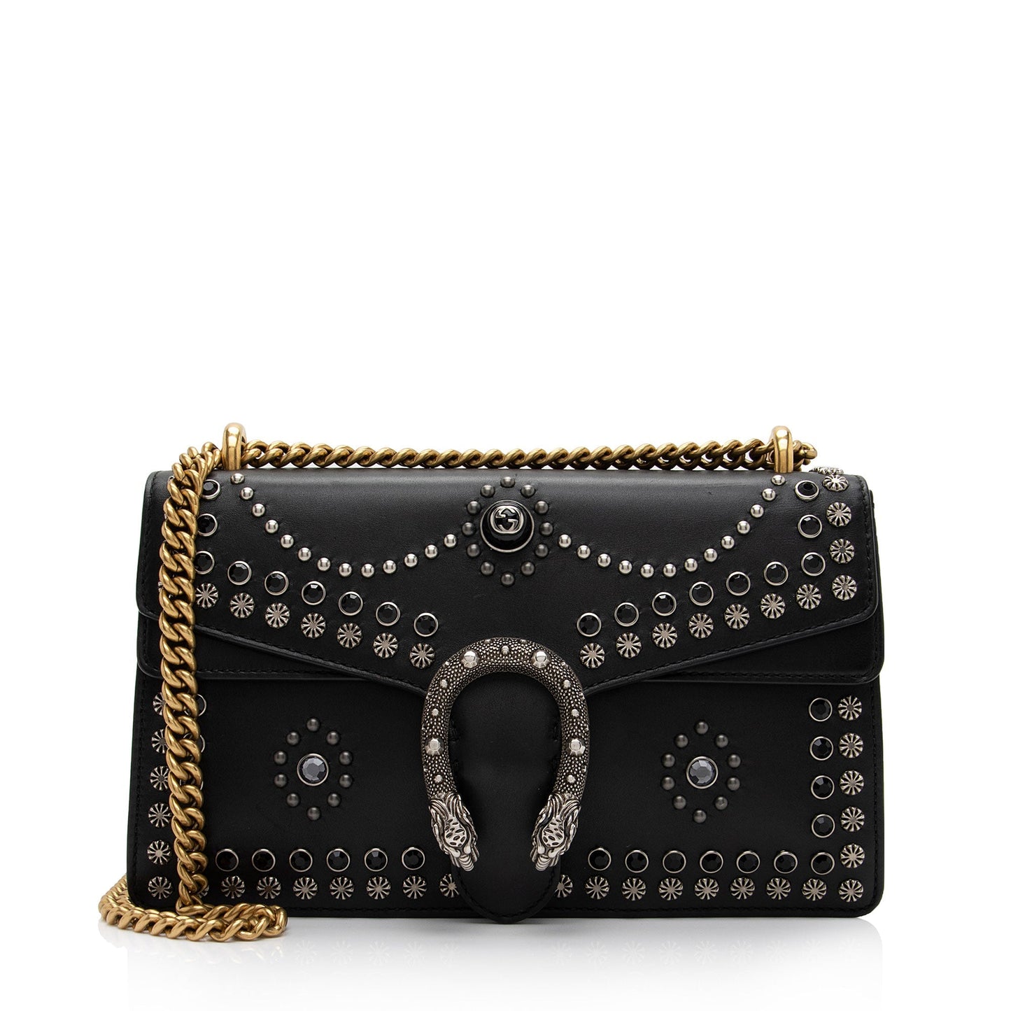 Gucci Leather Studded Dionysus Small Shoulder Bag (SHF-4mjFWd)