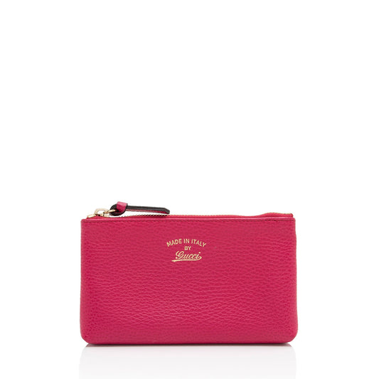 Gucci Pochette Leather Canvas Clutch