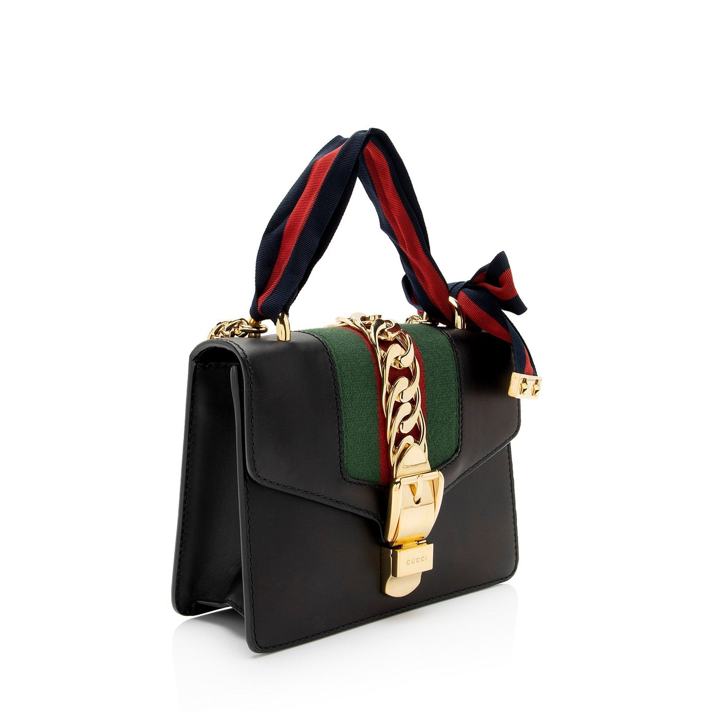Gucci Nylon Chain Leather Crossbody