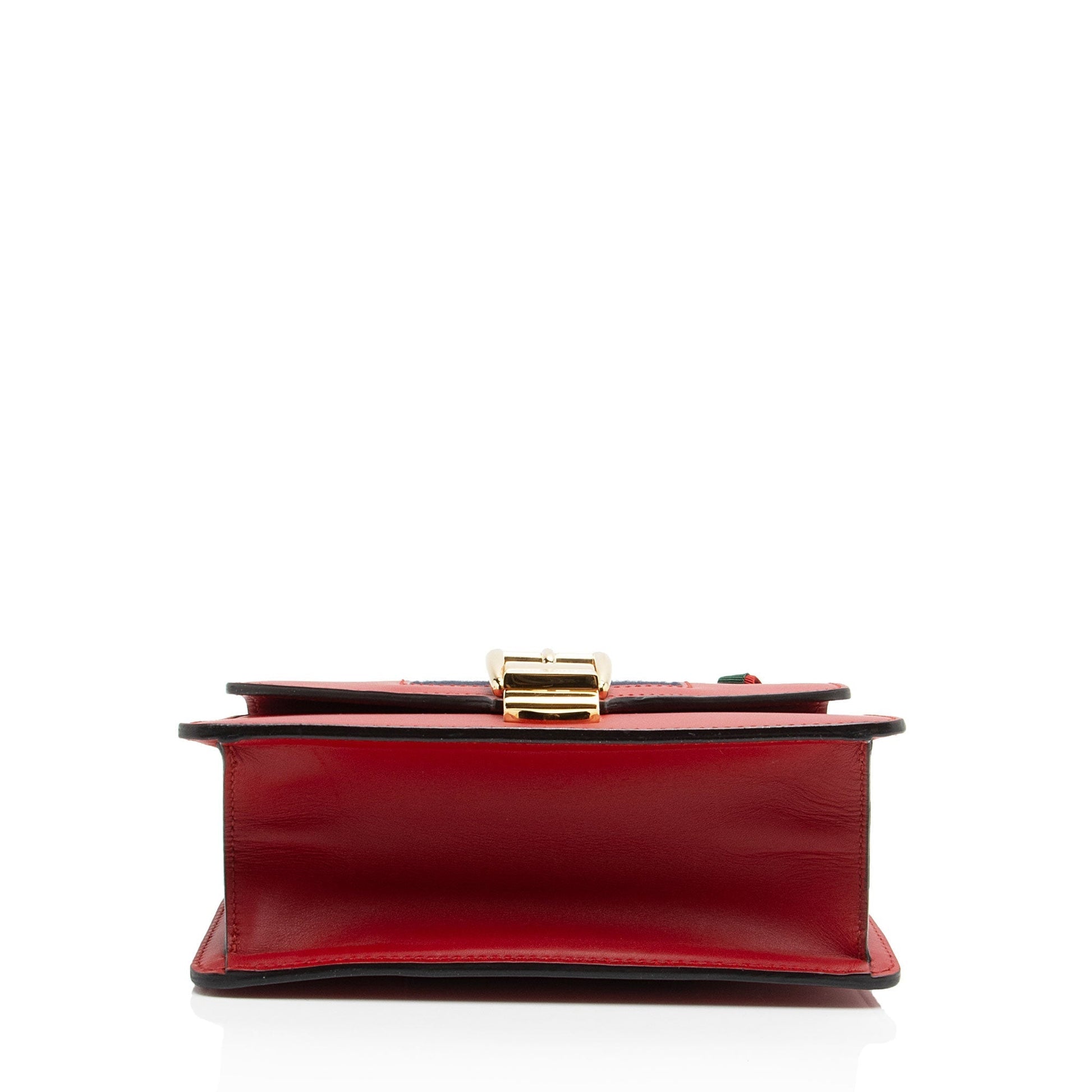 Gucci Nylon Chain Leather Shoulder Bag