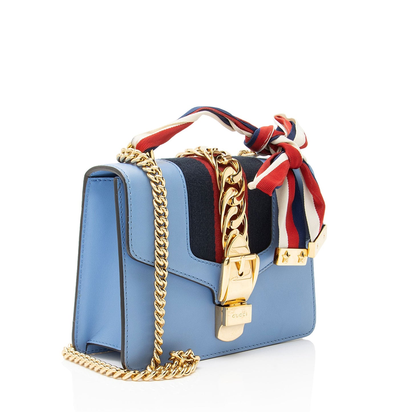 Gucci Leather Sylvie Mini Chain Bag
