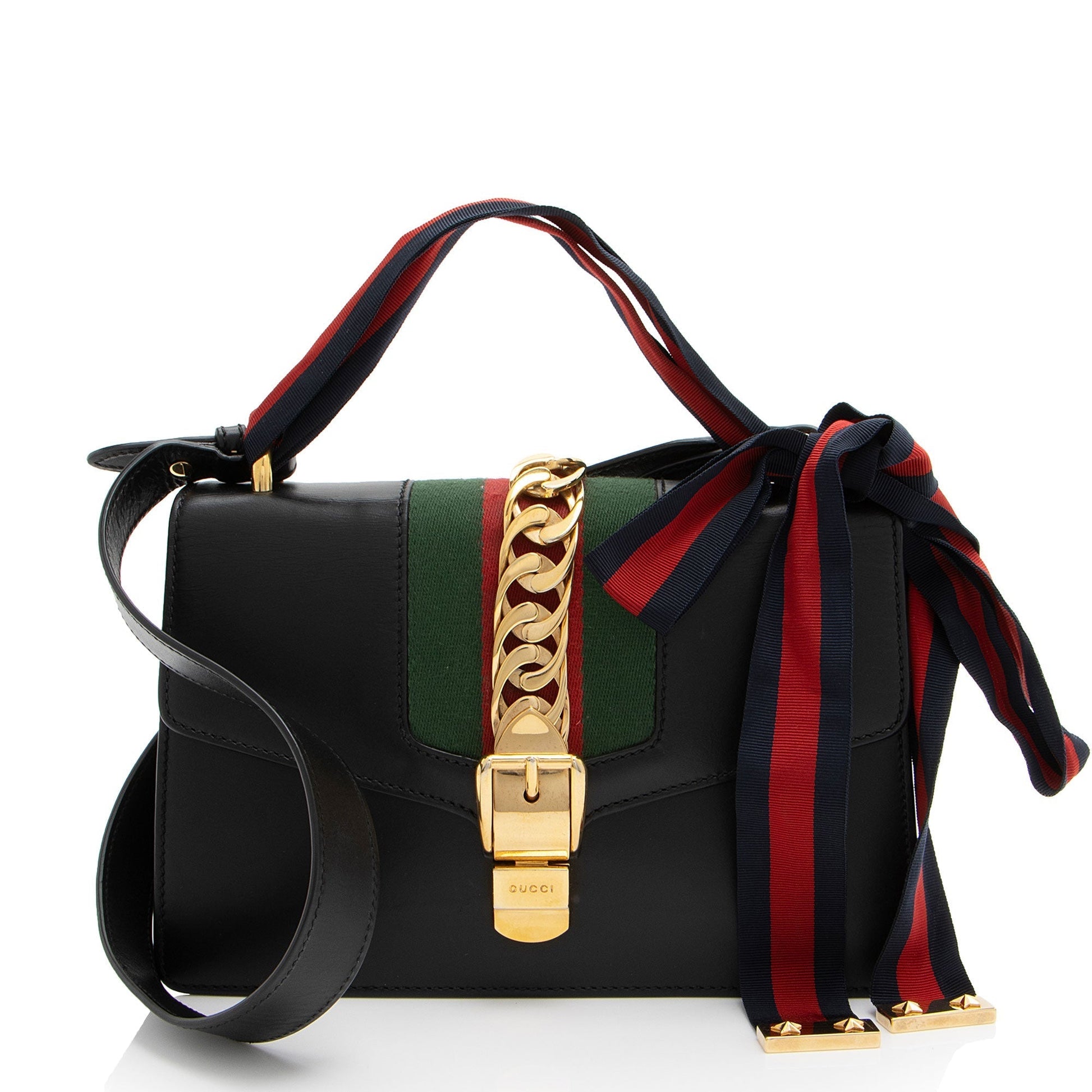Gucci Nylon Leather Shoulder Bag