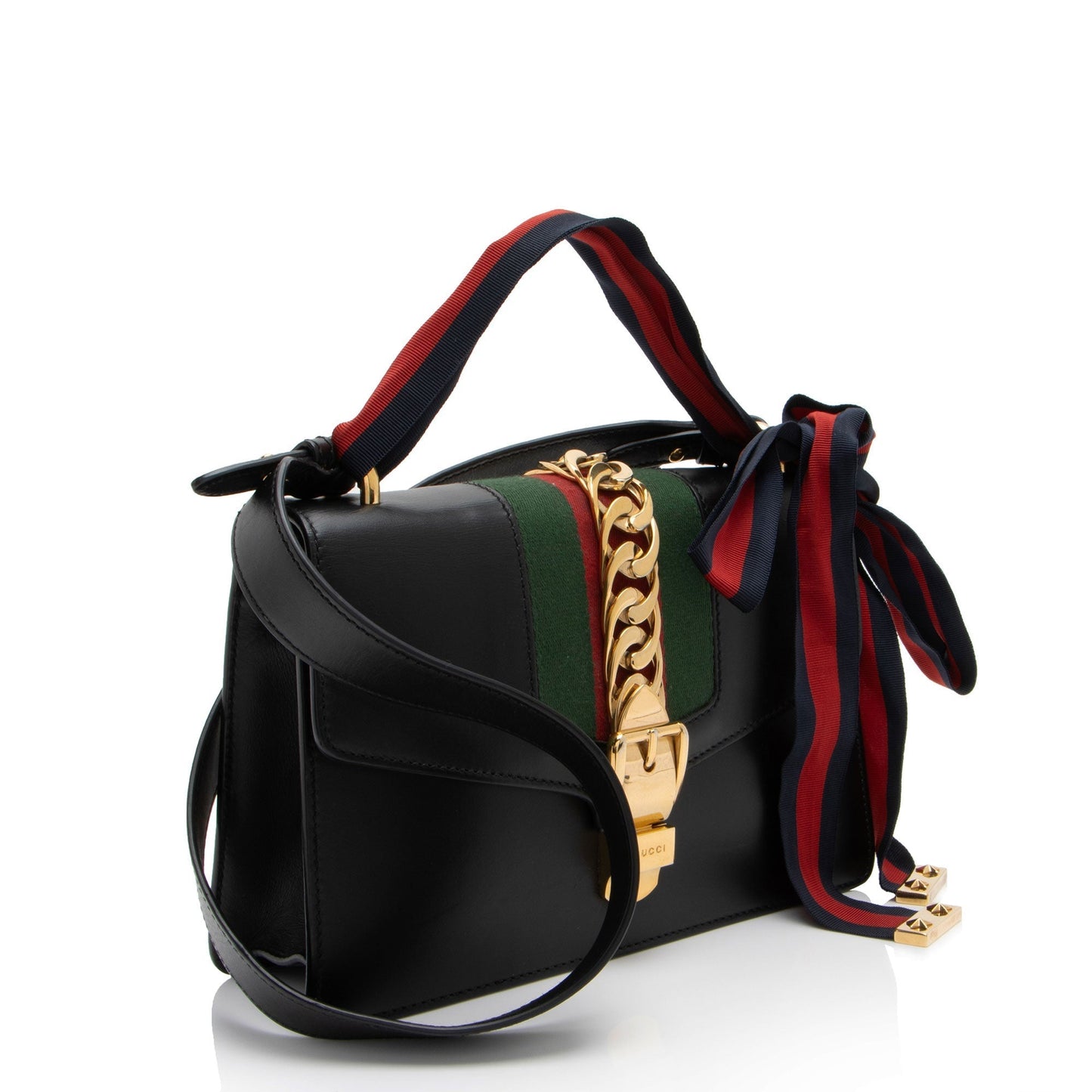 Gucci Nylon Leather Shoulder Bag