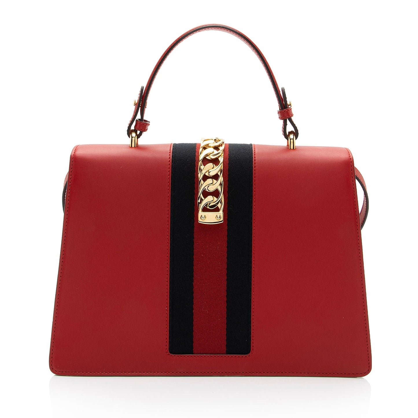Gucci Nylon Leather Top Handle Shoulder Bag