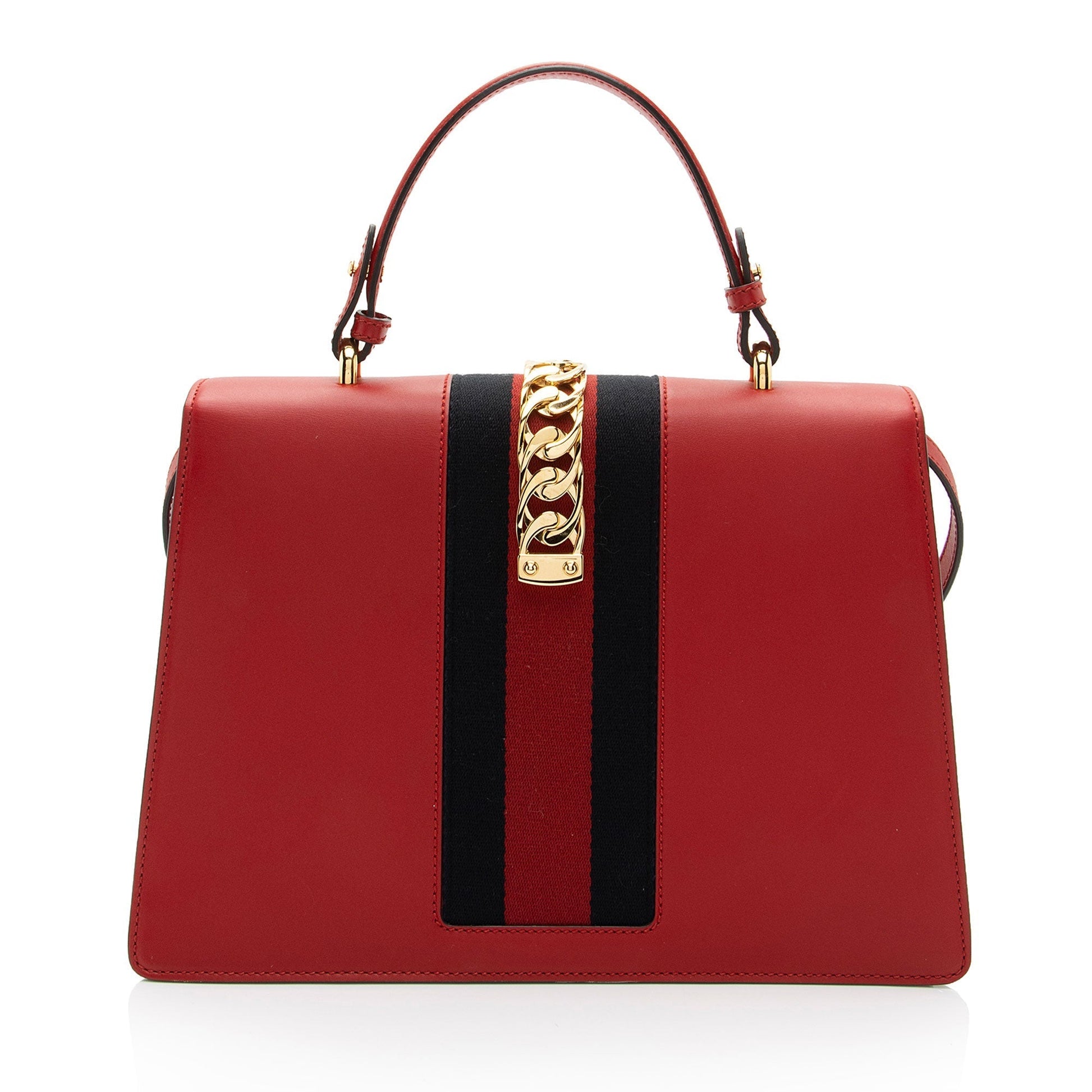 Gucci Nylon Leather Top Handle Shoulder Bag