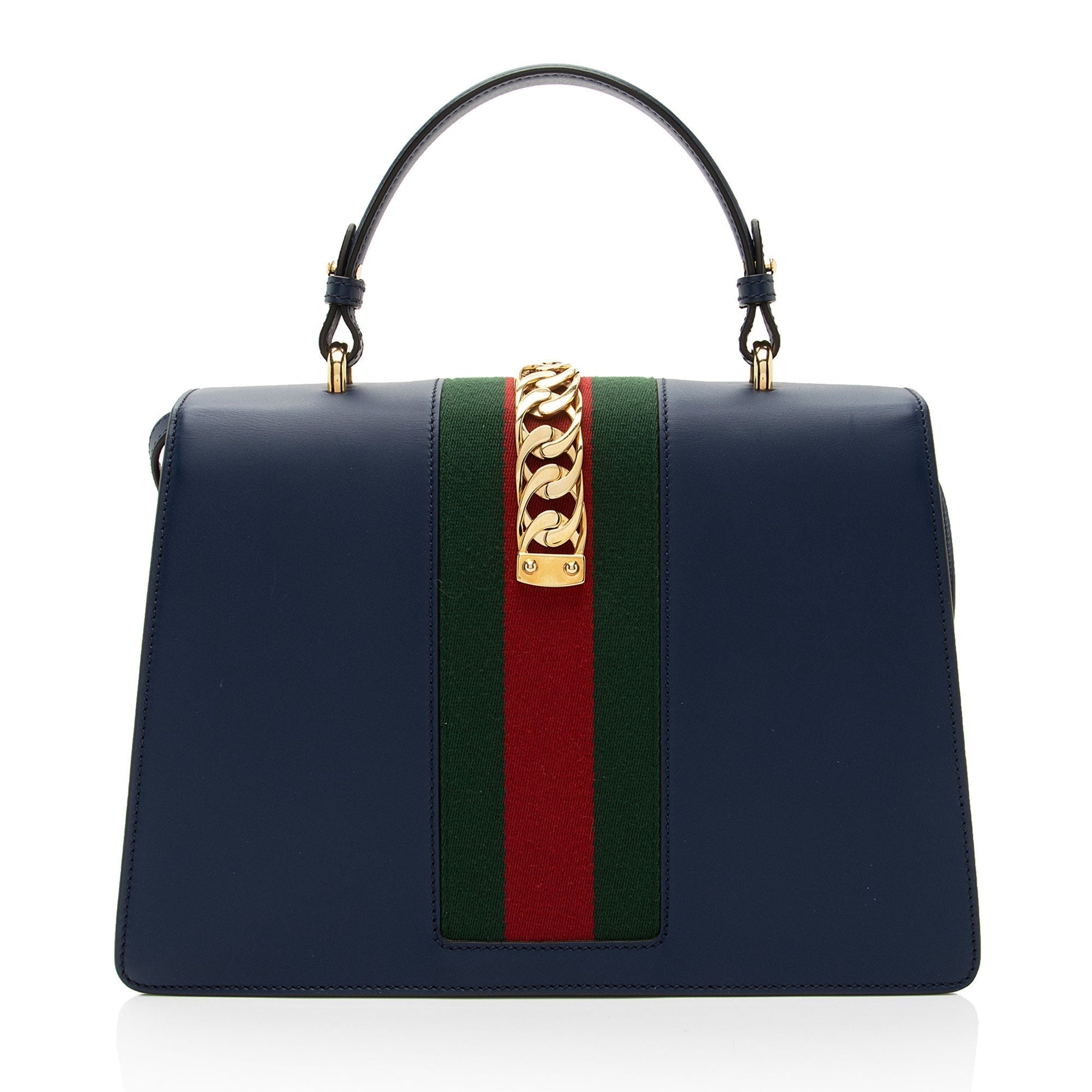 Gucci Nylon Leather Top Handle Shoulder Bag
