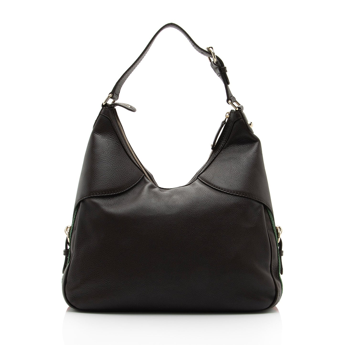 Gucci Leather Web Heritage Horsebit Large Hobo (SHF-mg2vZO)