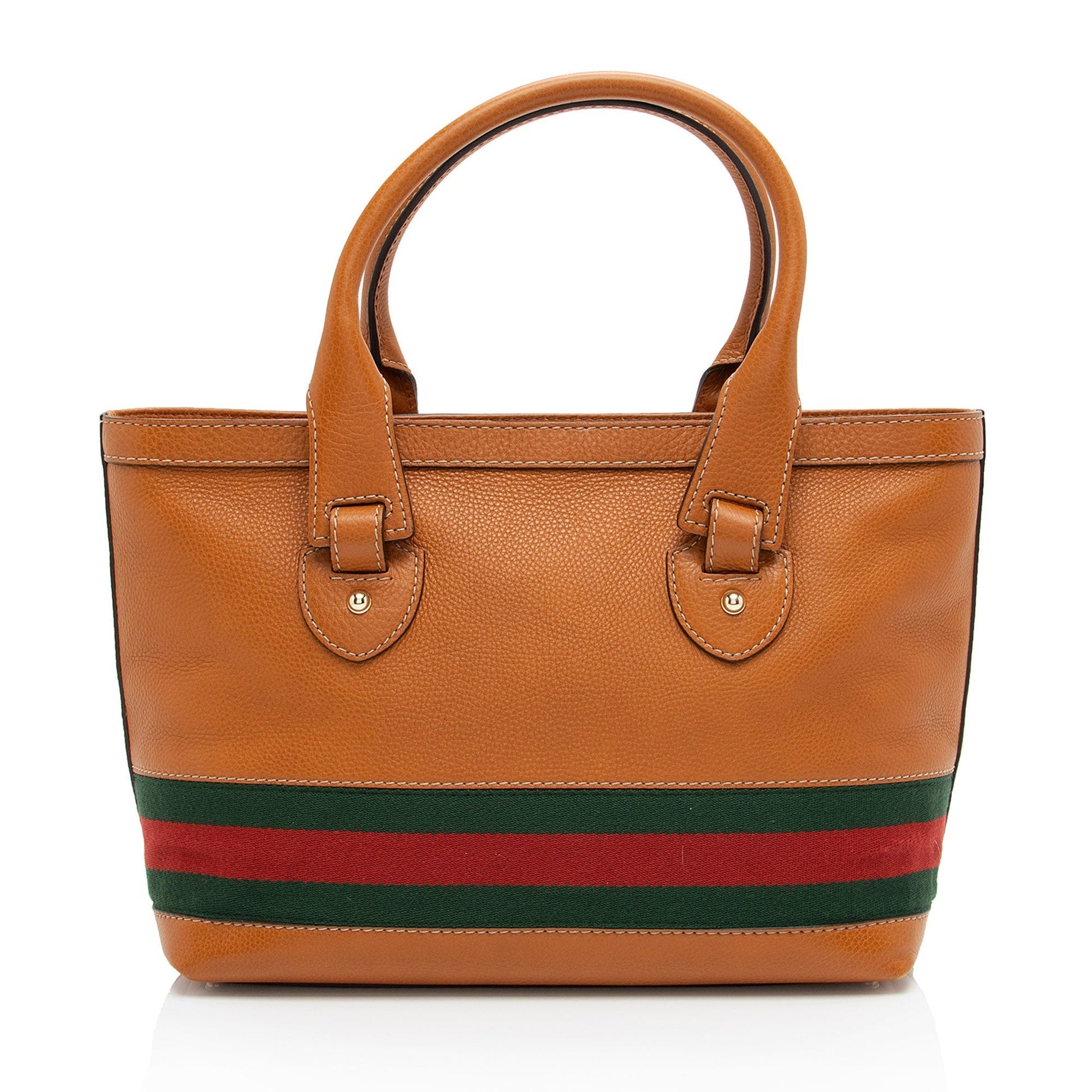 Gucci Nylon Leather Canvas Tote