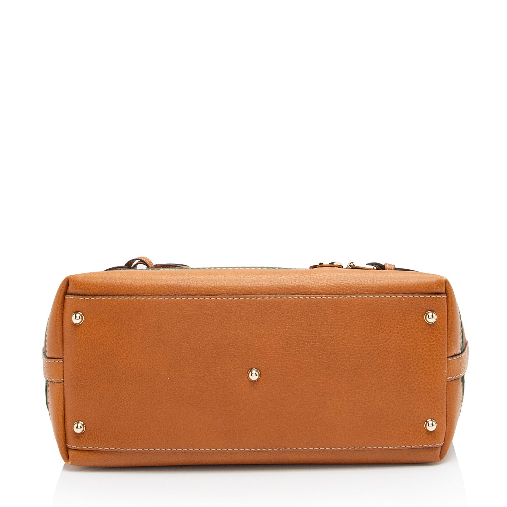 Gucci Nylon Leather Canvas Tote