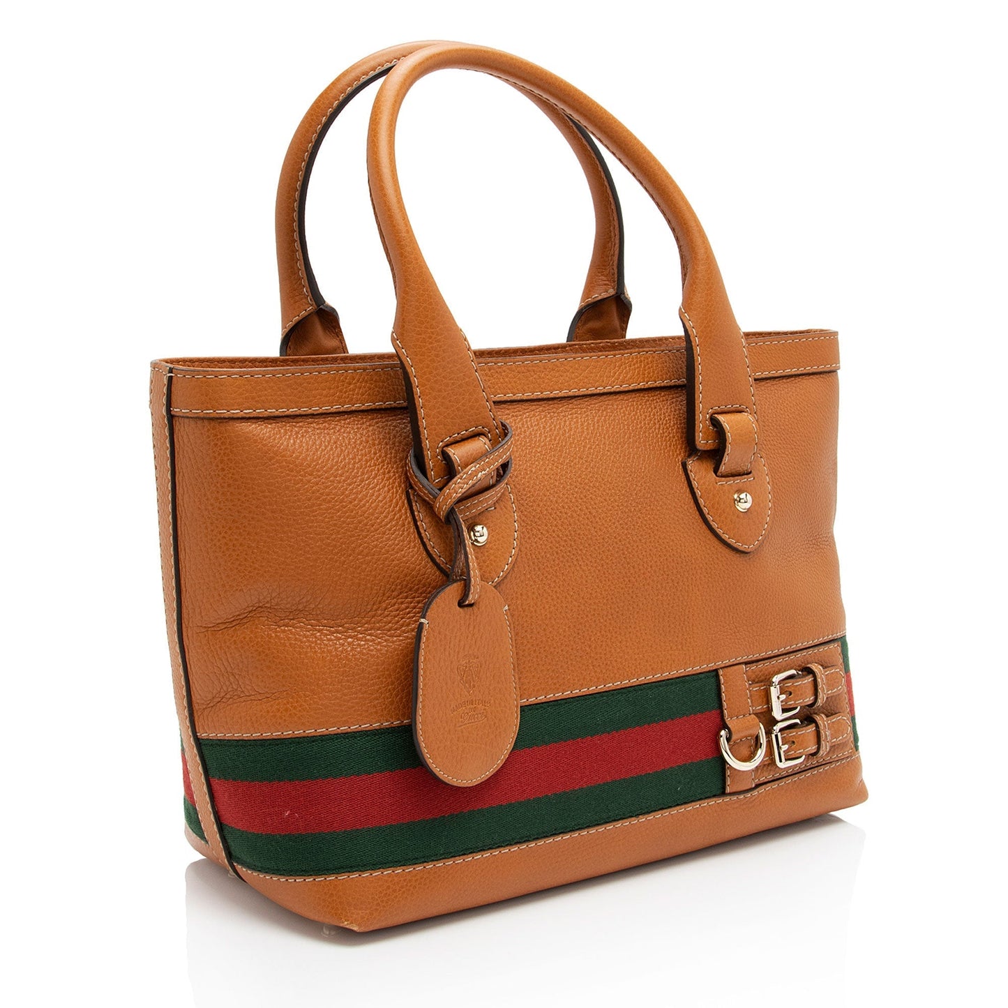 Gucci Nylon Leather Canvas Tote