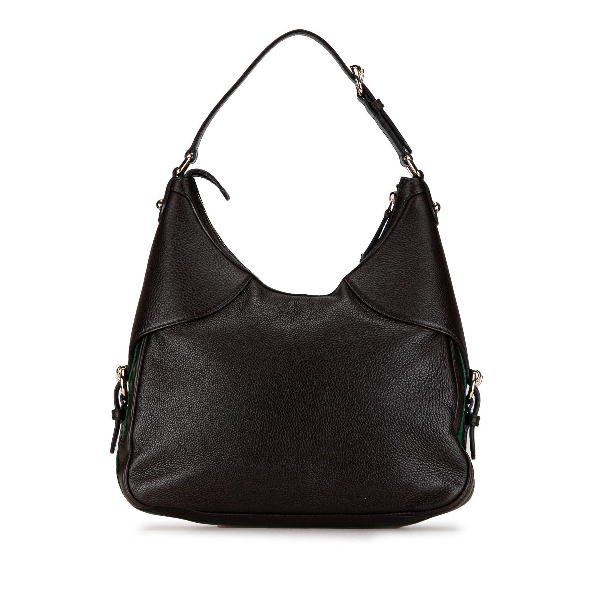 Gucci Leather Web Horsebit Heritage Hobo (SHG-jzG0Tk)