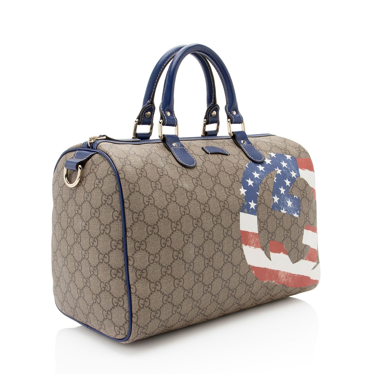 Gucci Leather Canvas Handbag