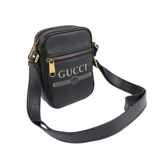 Gucci Logo Leather Crossbody Bag (SHG-34815)