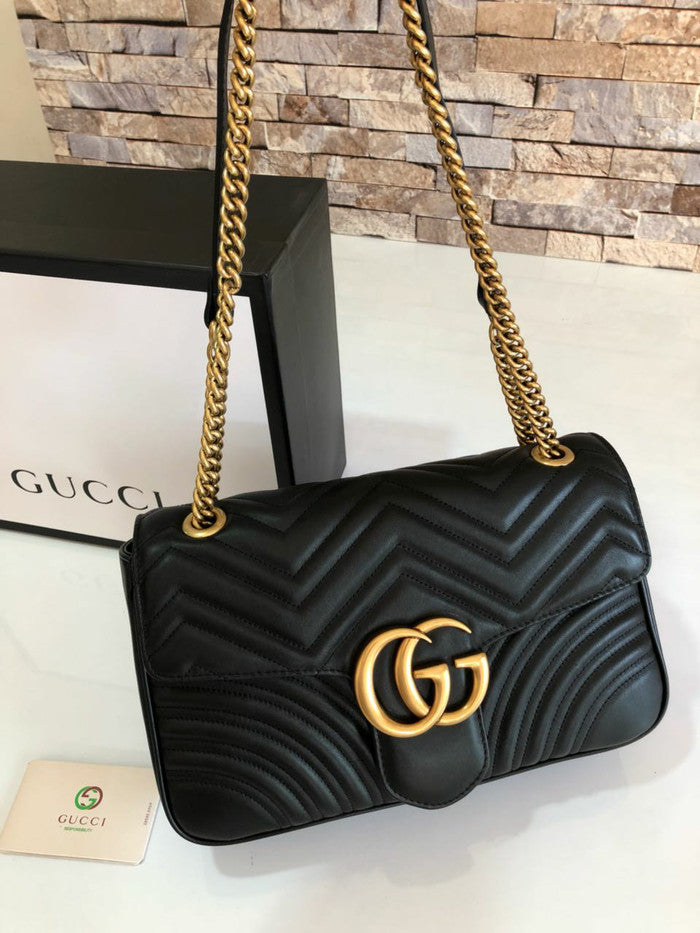 Gucci Caro Chain Leather Shoulder Bag