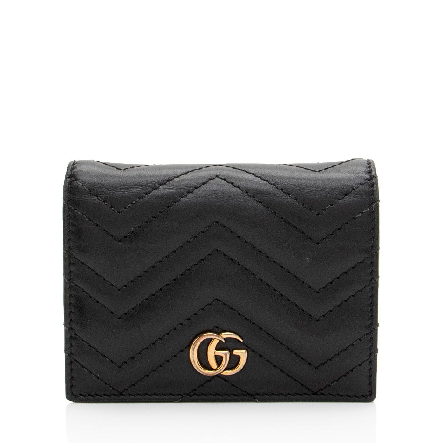 Gucci Matelasse Leather GG Marmont Card Wallet