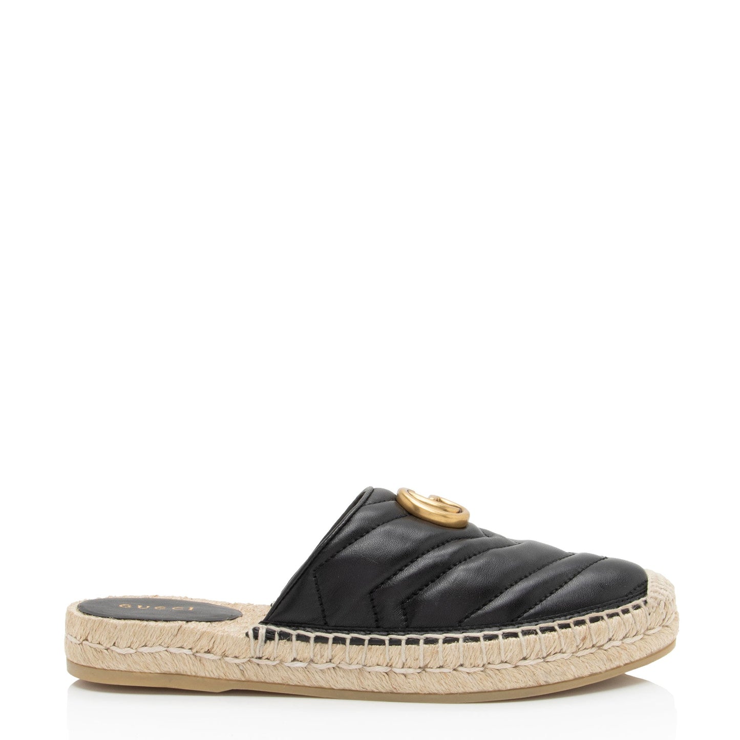 Gucci Matelasse Leather GG Marmont Espadrille Mules - Size 6 / 36 (SHF-GM62mi)