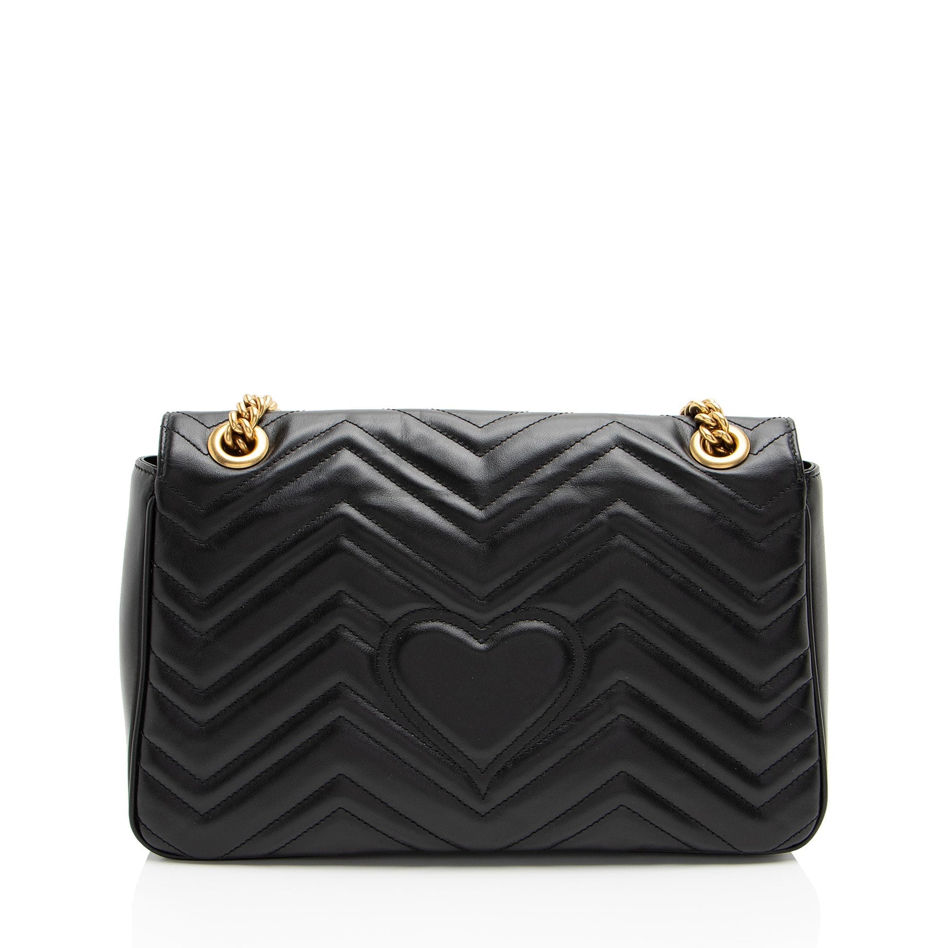 Gucci Matelasse Leather GG Marmont Medium Flap Bag (SHF-Xorpjv)